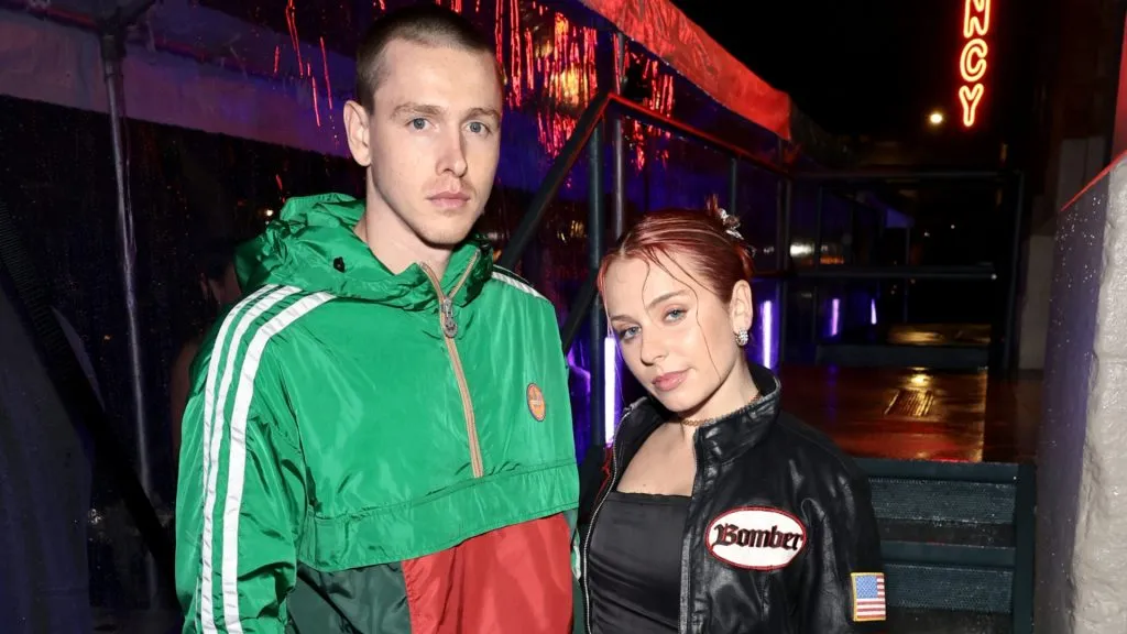 Harris Dickinson and Rose Gray attend as Gucci &amp; Amy Sacco Celebrate Bungalow Gucci In Honor Of The New Meatpacking Boutique in 2023. (Source: Jamie McCarthy/Getty Images for Gucci)