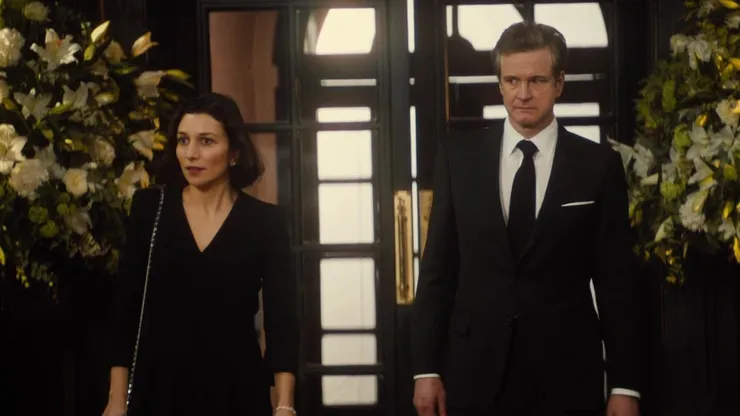 Colin Firth and Agni Scott in Bridget Jones' Baby.