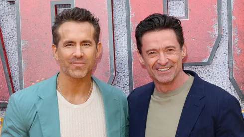 Ryan Reynolds and Hugh Jackman attend the "Deadpool & Wolverine" UK Sneak Peek at the Eventim Apollo on July 11, 2024 in London, England.