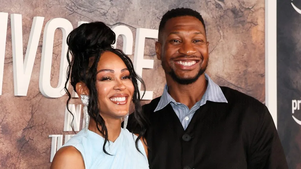 Meagan Good and Jonathan Majors
