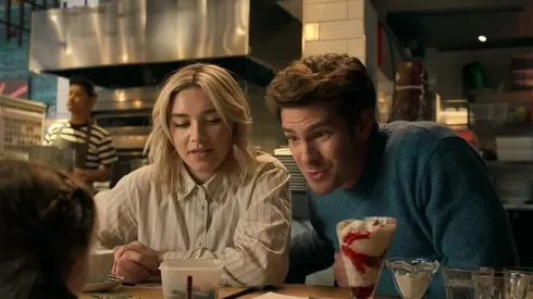 Florence Pugh and Andrew Garfield in We Live in Time.