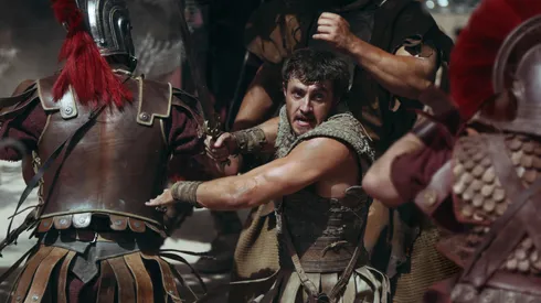 Paul Mescal in Gladiator II.