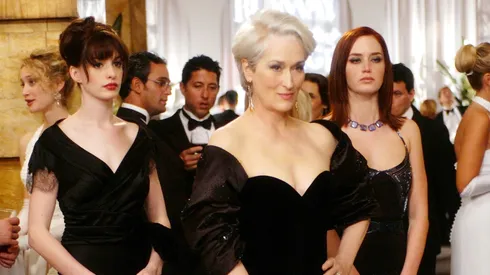 Meryl Streep, Anne Hathaway and Emily Blunt in The Devil Wears Prada.