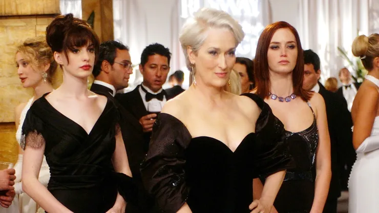Meryl Streep, Anne Hathaway and Emily Blunt in The Devil Wears Prada.