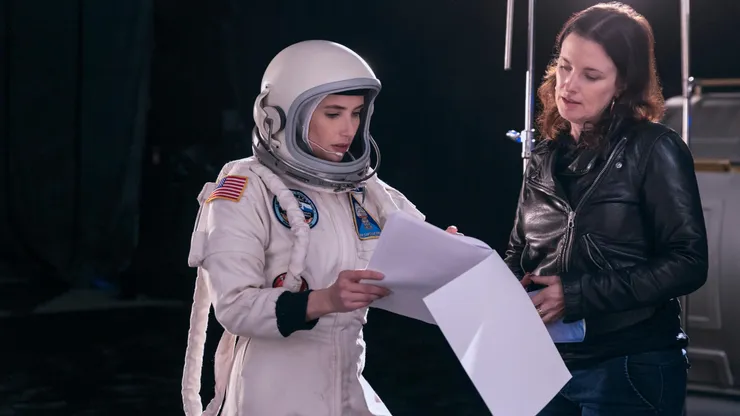 Emma Roberts and Liz W. Garcia in Space Cadet.