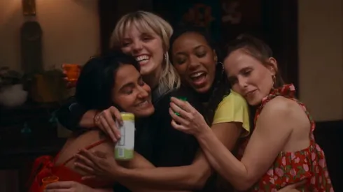 Alyah Chanelle Scott, Reneé Rapp, Amrit Kaur and Pauline Chalamet in The Sex Lives of College Girls.