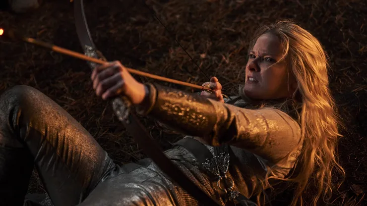 Morfydd Clark in The Lord of the Rings: The Rings of Power, Season 2.