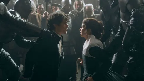 Edward Bluemel and Emily Bader in "My Lady Jane".