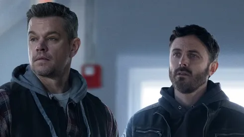 Matt Damon and Casey Affleck in The Instigators.