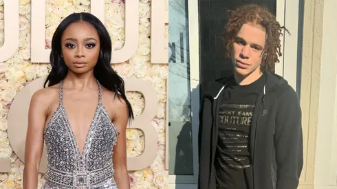 Skai Jackson attends the 81st Annual Golden Globe Awards at The Beverly Hilton - Kelaia for his Instagram account.