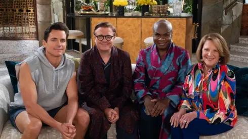 L-R: Matt Bomer, Nathan Lane, Nathan Lee Graham and Linda Lavin in ‘Mid-Century Modern’