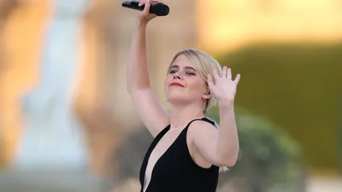 Zaho de Sagazan during the Paris 2024 Closing Ceremony