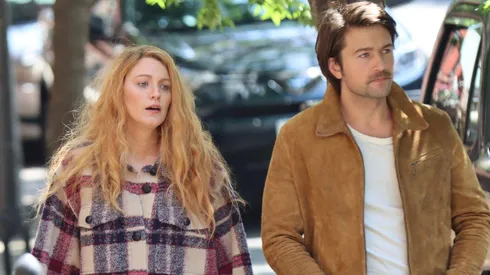 Blake Lively and Brandon Sklenar in It Ends with Us.