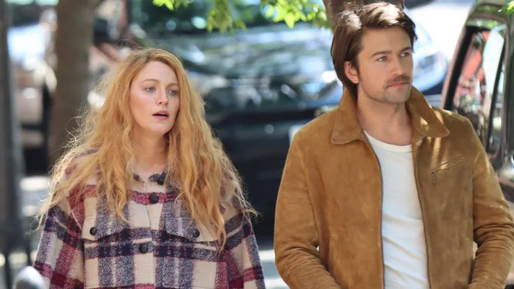 Blake Lively and Brandon Sklenar in It Ends with Us.
