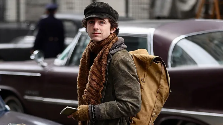 Timothée Chalamet in A Complete Unknown.