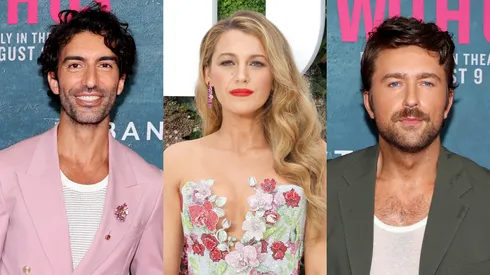 Justin Baldoni, Blake Lively and Brandon Sklenar.
