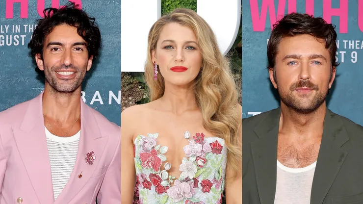 Justin Baldoni, Blake Lively and Brandon Sklenar.
