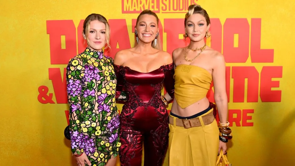 Isabela Ferrer, Blake Lively and Gigi Hadid attend the Deadpool &amp; Wolverine World Premiere. (Source: Roy Rochlin/Getty Images for Disney)