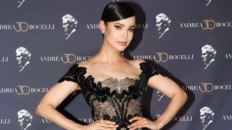 Sofia Carson attends the "Andrea Bocelli 30: The Celebration", Andrea Bocelli celebrates his 30th anniversary in music with three star-studded concerts at Teatro Del Silenzio on July 15, 2024 in Lajatico, Italy