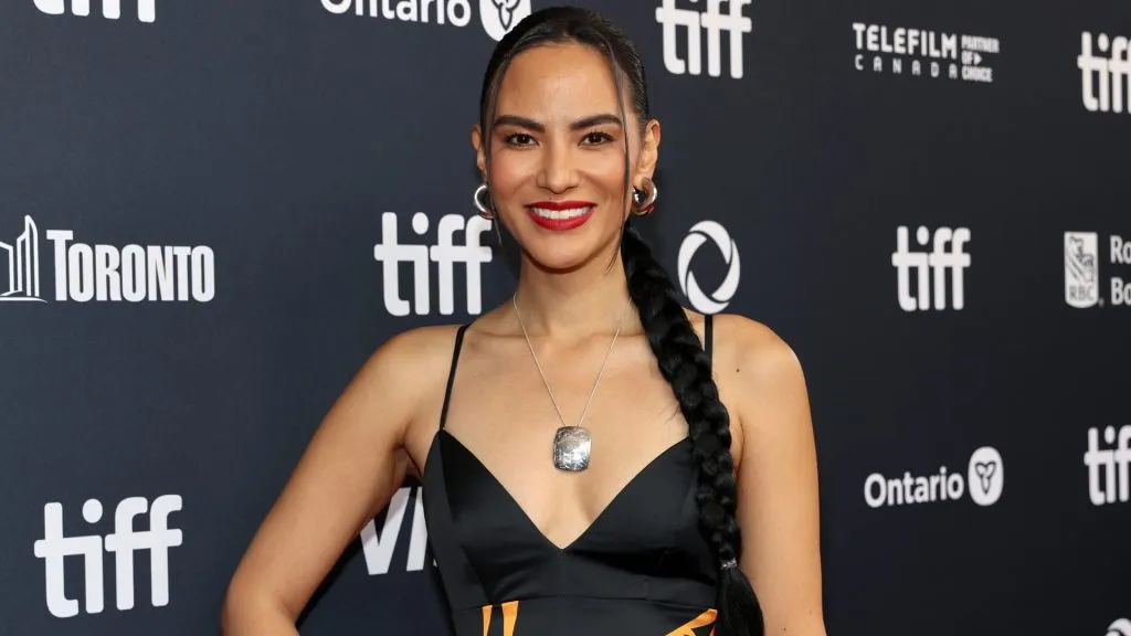 Jessica Matten attends Netflix’s “Rez Ball” world premiere during the Toronto International Film Festival at Royal Alexandra Theatre on September 08, 2024. (Source: Mat Hayward/Getty Images for Netflix)