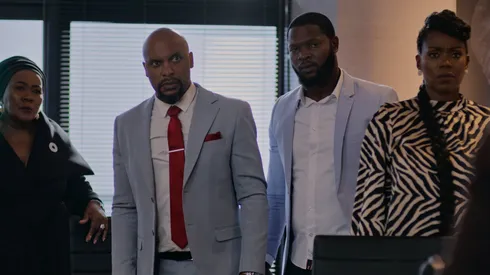 Xolile Tshabalala, Buyile Mdladla and Mike Ndlangamandla in Blood Legacy.