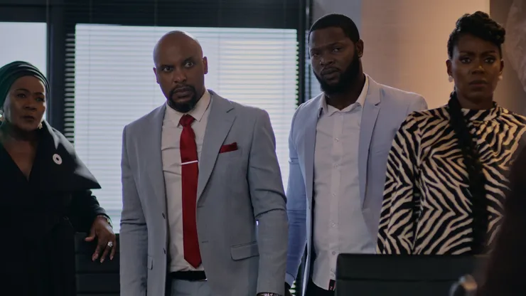 Xolile Tshabalala, Buyile Mdladla and Mike Ndlangamandla in Blood Legacy.