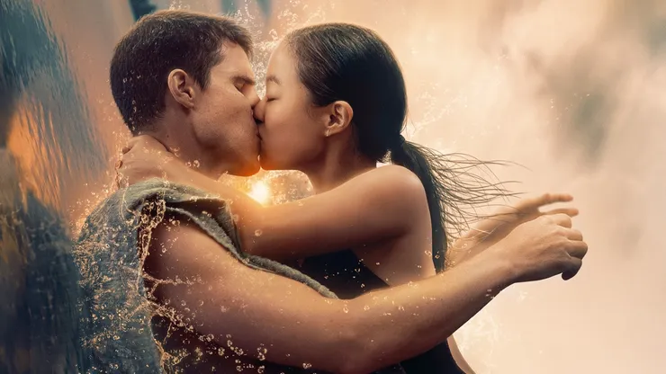 Robbie Amell and Andrea Bang in Float.