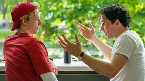 Josh O'Connor and Mike Faist in "Challengers".