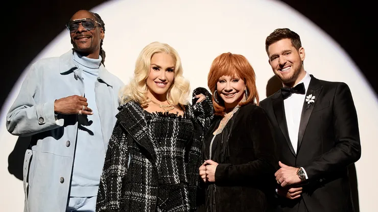 Snoop Dogg, Gwen Stefani, Reba McEntire y Michael Bublé in The Voice, Season 26.