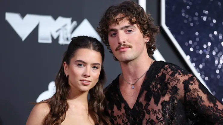 Maggie Thurmon and Benson Boone attend the 2024 MTV Video Music Awards at UBS Arena on September 11, 2024 in Elmont, New York.