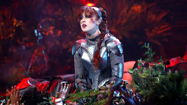 Chappell Roan performs on stage during the 2024 MTV Video Music Awards at UBS Arena on September 11, 2024.