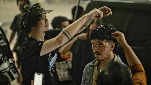 Timo Tjahjanto in the set of "The Shadow Strays".