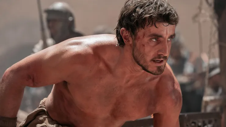 Paul Mescal as Lucius in Gladiator II.