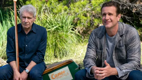 Harrison Ford and Jason Segel in Shrinking.