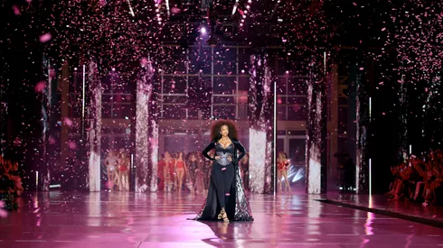 Tyra Banks walks the runway for the Victoria's Secret Fashion Show 2024.