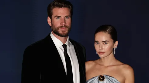 Liam Hemsworth and Gabriella Brooks attend the NGV Gala 2023 at the National Gallery of Victoria on December 02, 2023.