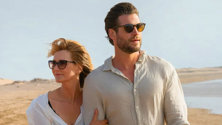 Laura Dern and Liam Hemsworth in "Lonely Planet".