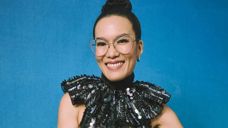 Ali Wong poses in the IMDb Portrait Studio at the 2024 Independent Spirit Awards.