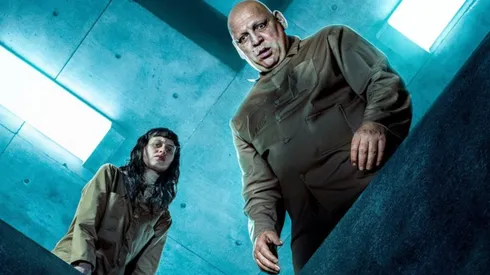 Hovik Keuchkerian and Milena Smit in The Platform 2.