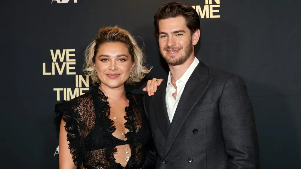 Florence Pugh and Andrew Garfield attend A24’s “We Live in Time” New York Screening at Crosby Street Hotel on September 09, 2024. (Source: Marleen Moise/Getty Images)