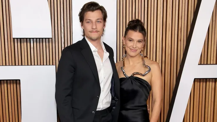 Jake Bongiovi and Millie Bobby Brown in November 2023.