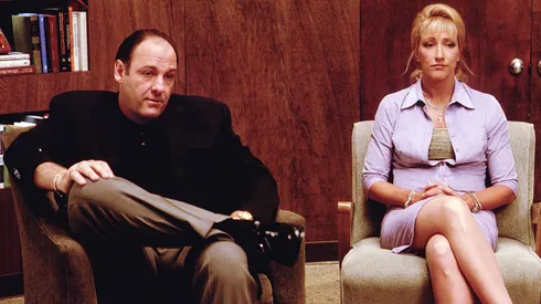 James Gandolfini and Edie Falco in The Sopranos