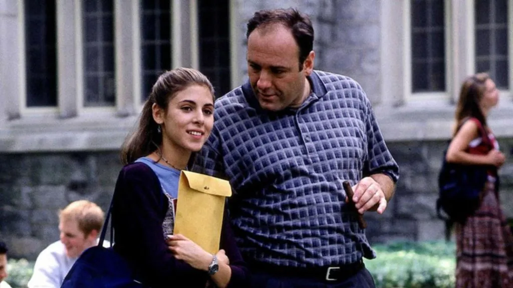 James Gandolfini and Jamie-Lynn Sigler in “The Sopranos” (Source: IMDb)