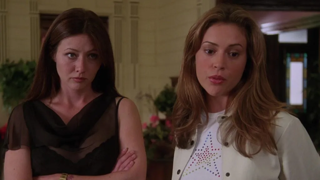 Alyssa Milano and Shannen Doherty in “All Hell Breaks Loose” (Source: IMDb)