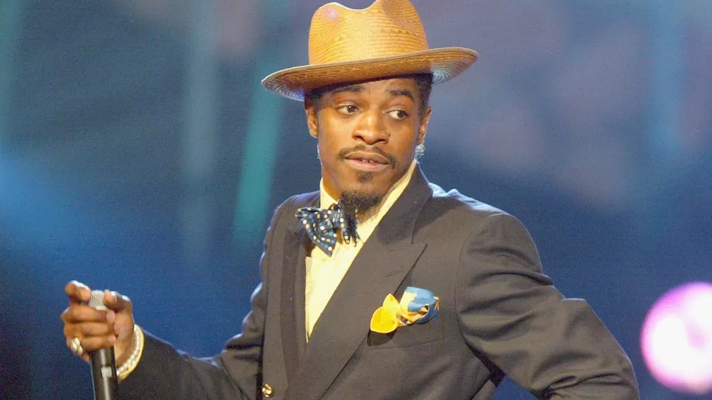 Outkast, with Andre 3000, perform at the “18th Annual Soul Train Music Awards” at the Scottish Rite Auditorium on March 20, 2004 in Los Angeles, California. (Photo by Kevin Winter/Getty Images)