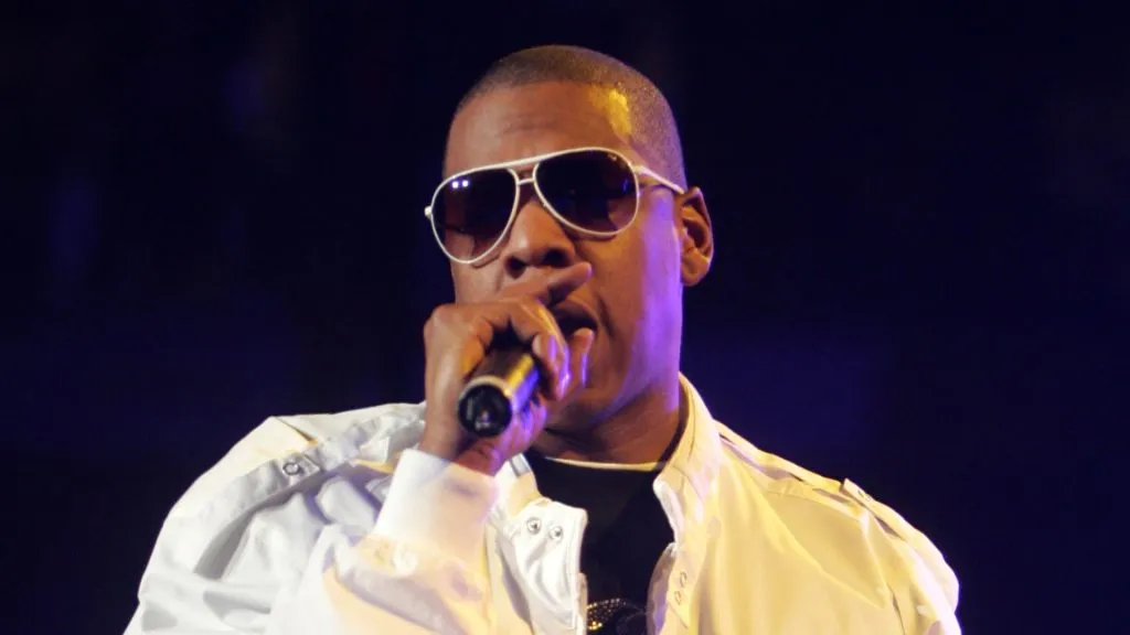 Rapper Jay Z performs onstage during Power 105.1’s “Powerhouse 2005: Operation Takeover” at the Continental Airlines Arena on October 27, 2005 in East Rutherford, New Jersey. (Photo by Scott Gries/Getty Images for Universal Music)