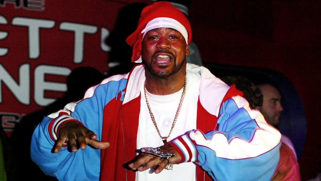 Rapper Ghostface Killah performs at Xbox party and concert at Discotheque February 20, 2004 in New York City. (Photo by Matthew Peyton/Getty Images for Microsoft)
