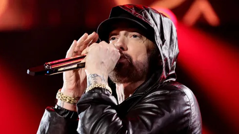 Eminem performs onstage during the 37th Annual Rock & Roll Hall of Fame Induction Ceremony at Microsoft Theater on November 05, 2022 in Los Angeles, California.