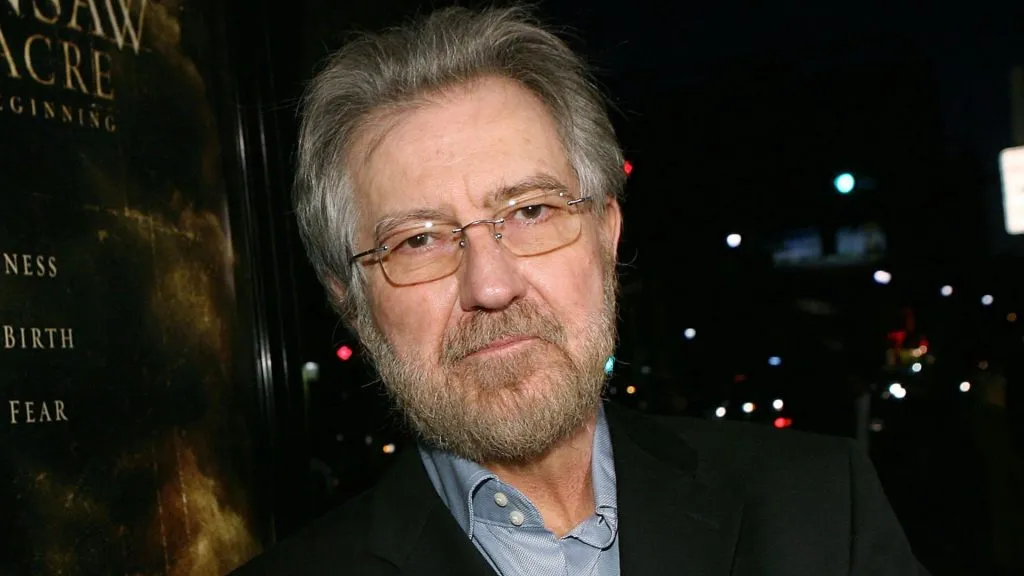 Producer Tobe Hooper arrives at the premiere of New Line’s “Texas Chainsaw Massacre: The Beginning” at Grauman’s Chinese Theatre on October 5, 2006 in Los Angeles, California. (Photo by Michael Buckner/Getty Images)