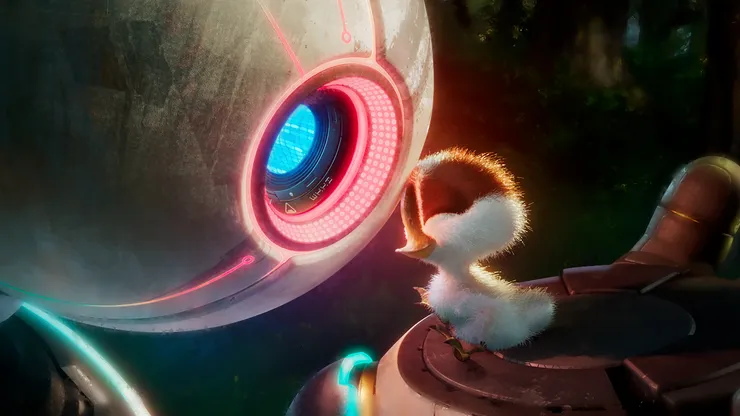 Lupita Nyong'o and Boone Storm in "The Wild Robot"